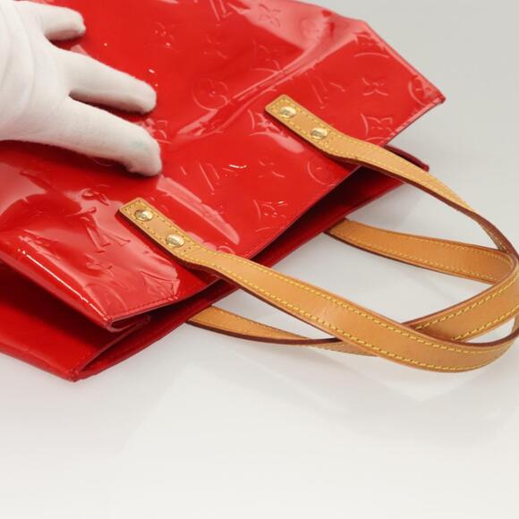 LOUIS VUITTON Monogram Vernis Reade MM Hand Bag Red Rouge M91086 - Picture 6 of 12